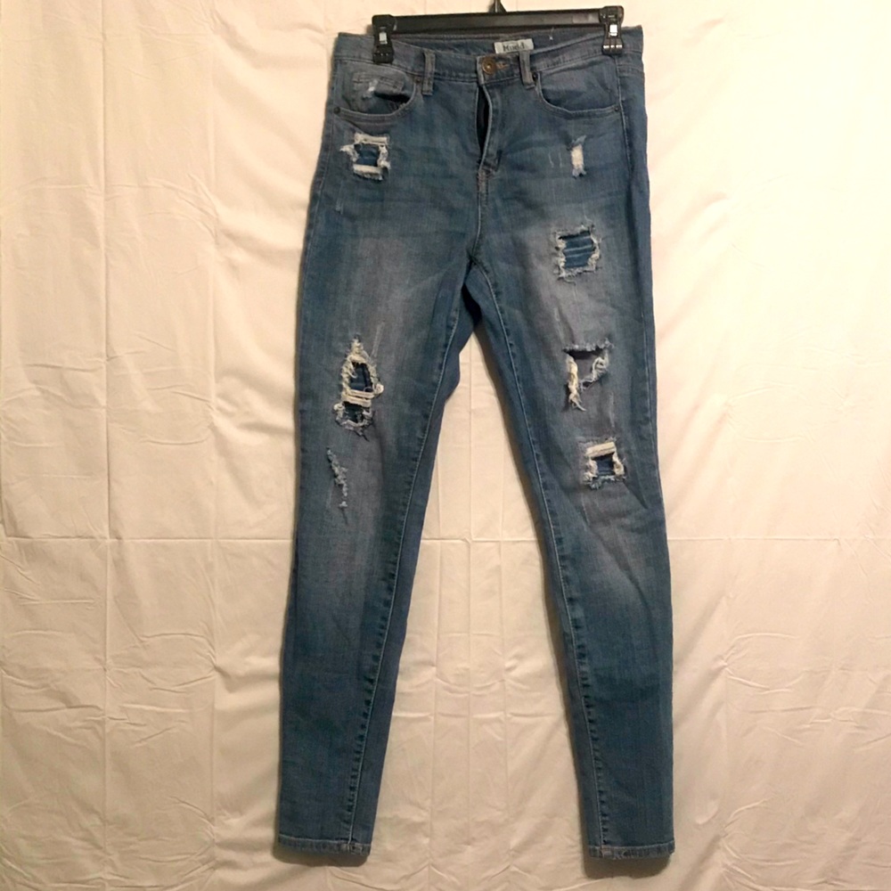 MUDD Skinny Distress Jeans Size 7 Juniors